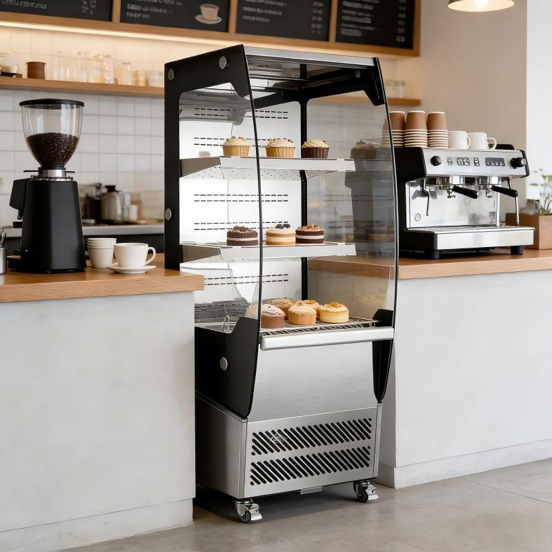 Case Fan - 494x677x1455mm Döner Ticari Pasta Teşhir Soğutucusu