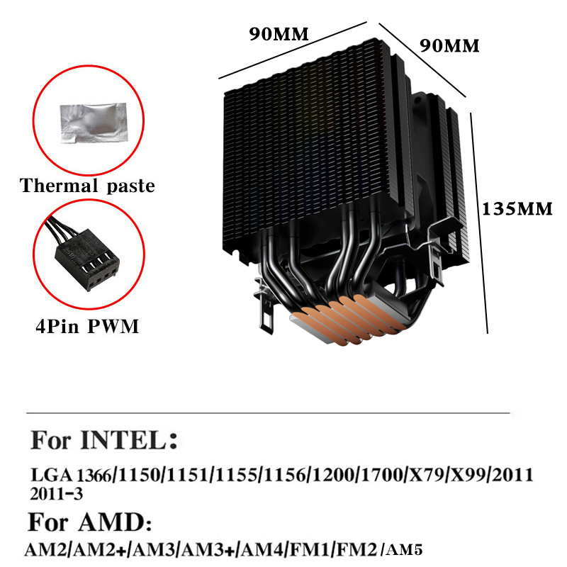 6 Isı Borulu CPU Hava Soğutucu - Air Cooler Cpu incelemesi ve fiyatı